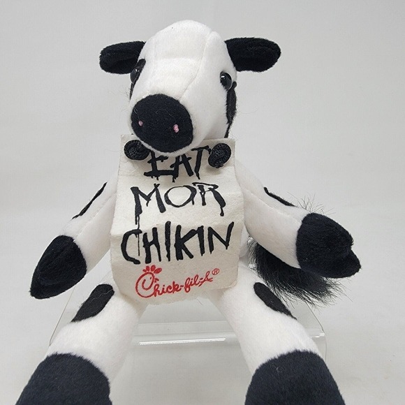 Chick-Fil -A Cow Plush 9” Eat Mor Chikin Sign Stuffed Animal Toy Vintage - Picture 2 of 13